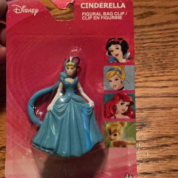 Disney Tinker Bell, Snow White, Ariel & Cinderella bag clips NWT - Picture 3 of 6